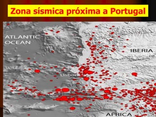 Zona sísmica próxima a Portugal