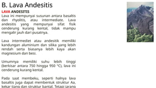 Vulkanologi - 05 Produk Vulkanisme (Lava) | PPTX