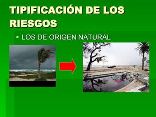 TIPIFICACIÓN DE LOS RIESGOS LOS DE ORIGEN NATURAL 