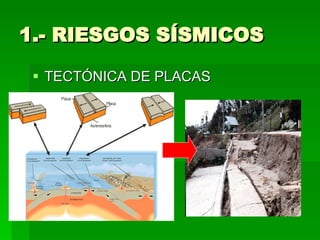 1.- RIESGOS SÍSMICOS TECTÓNICA DE PLACAS  
