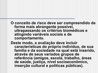 Rabi Risco Vulnerabilidade do adolescente e comportamento de risco | PPT
