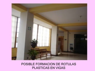 POSIBLE FORMACION DE ROTULAS
PLASTICAS EN VIGAS
 