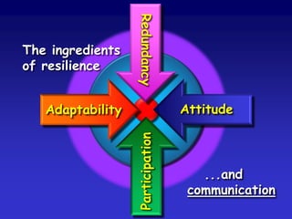 Attitude
The
ingredients
of resilience
 