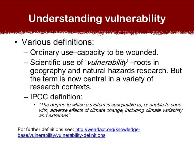 vulnerability capacity