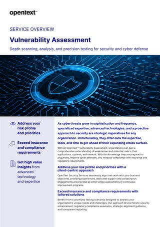 OpenText Vulnerability Assessment & Penetration Testing | PDF