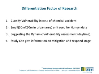 Vulnerability Assessment Using Spatial Information in terms of Chemical Release Disaster, Jae Joon LEE