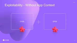 Exploitability - Without App Context
CVSS EPSS
12
 