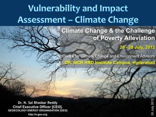 Vulnerability and Impact Assessment climate change | PPTX