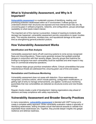 Vulnerability Assessment as a Critical . | PDF