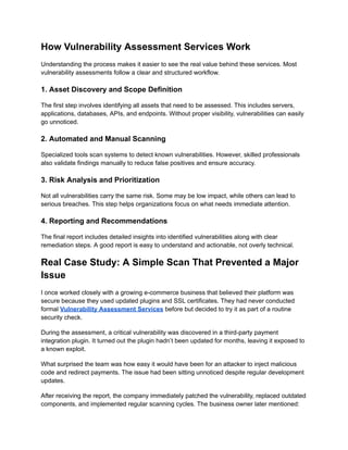 Vulnerability Assessment (VA) Services_ The First Step Toward Stronger ...