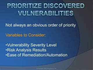 Vulnerability Management | PPTX | Information and Network Security ...