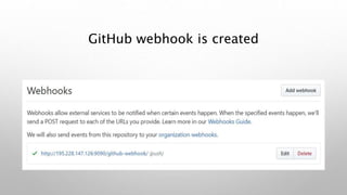 GitHub webhook is created
 