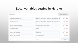 Local variables settins in Heroku
 