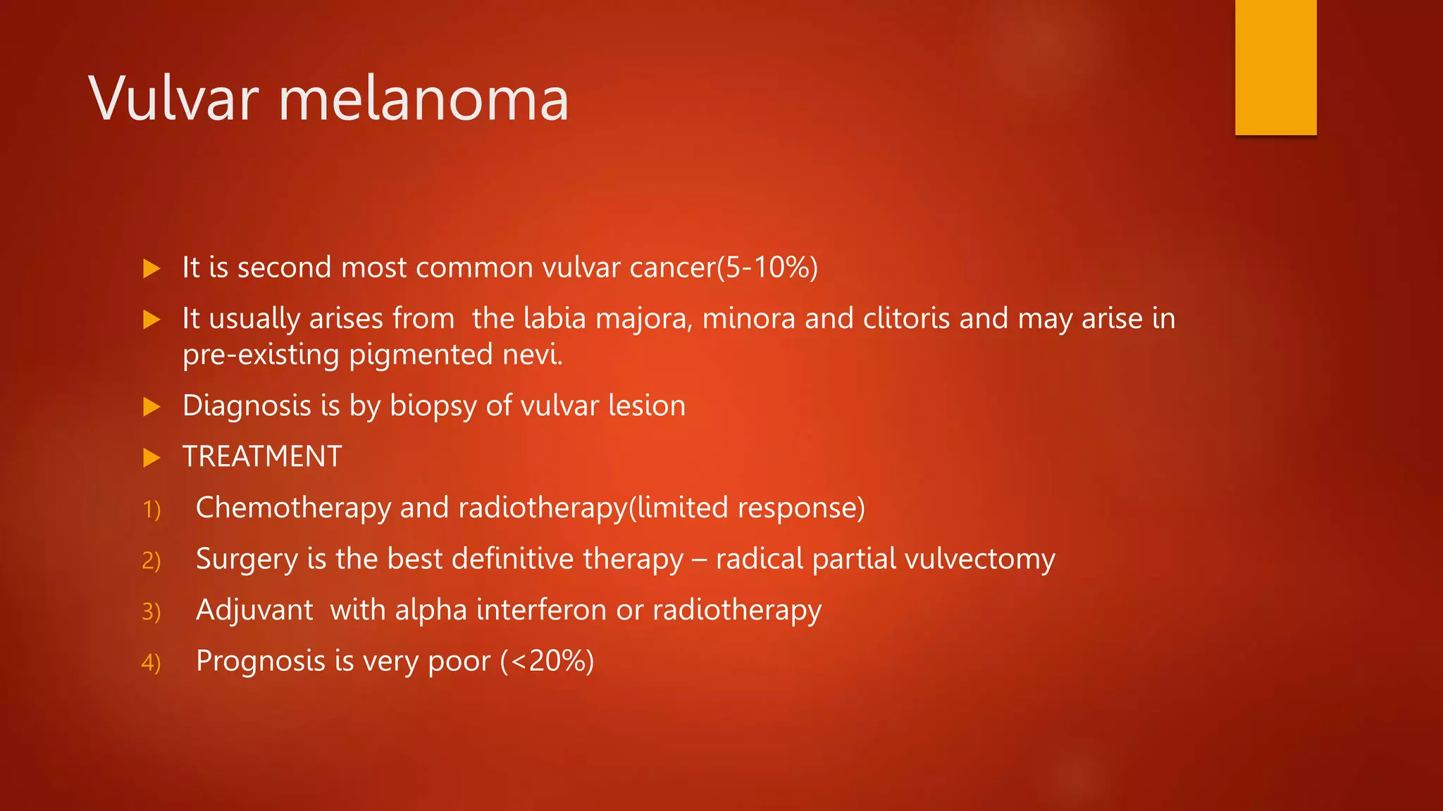 vulval cancer 🍁 | PPTX