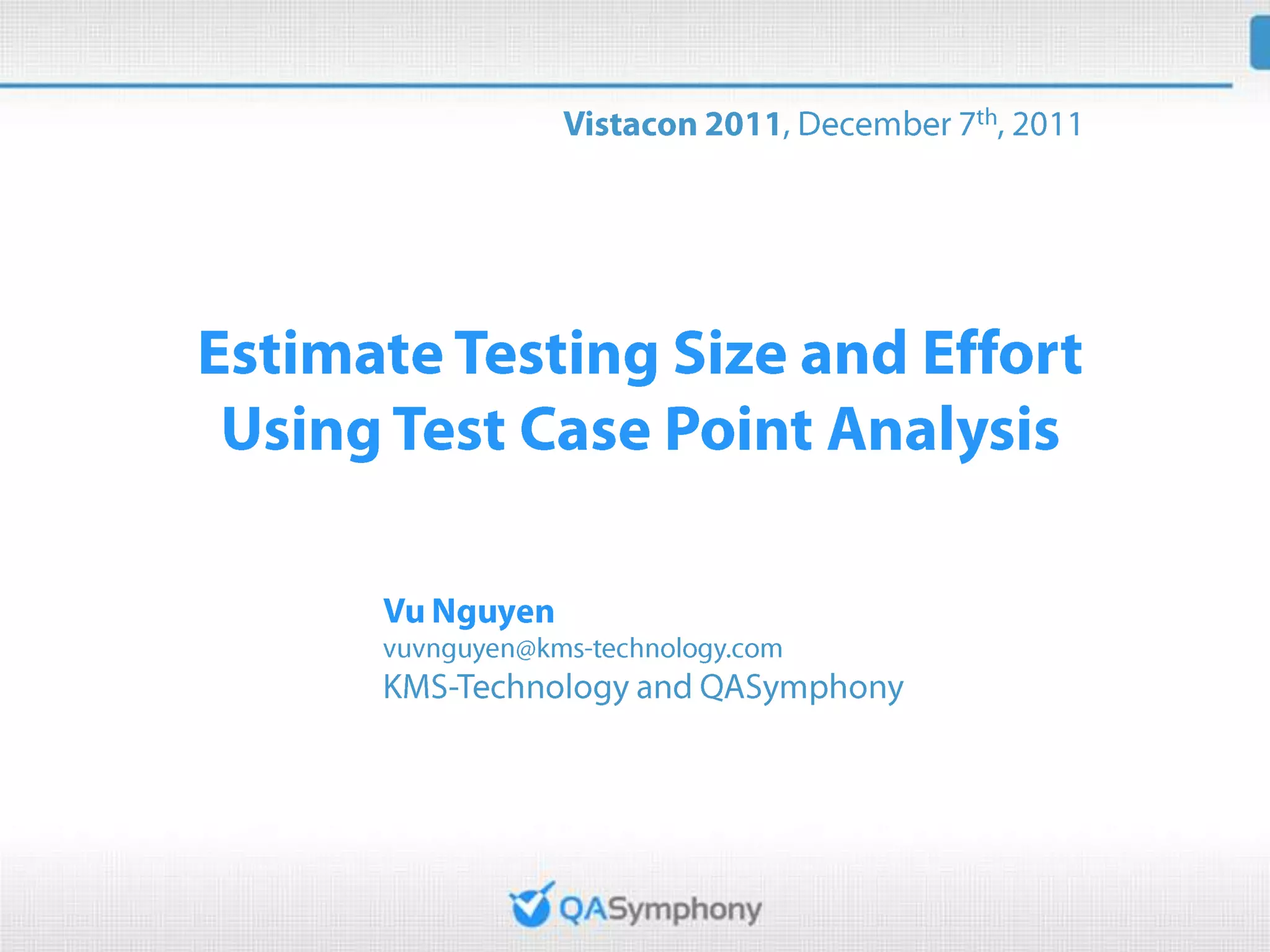 Test Case Point Analysis PPT