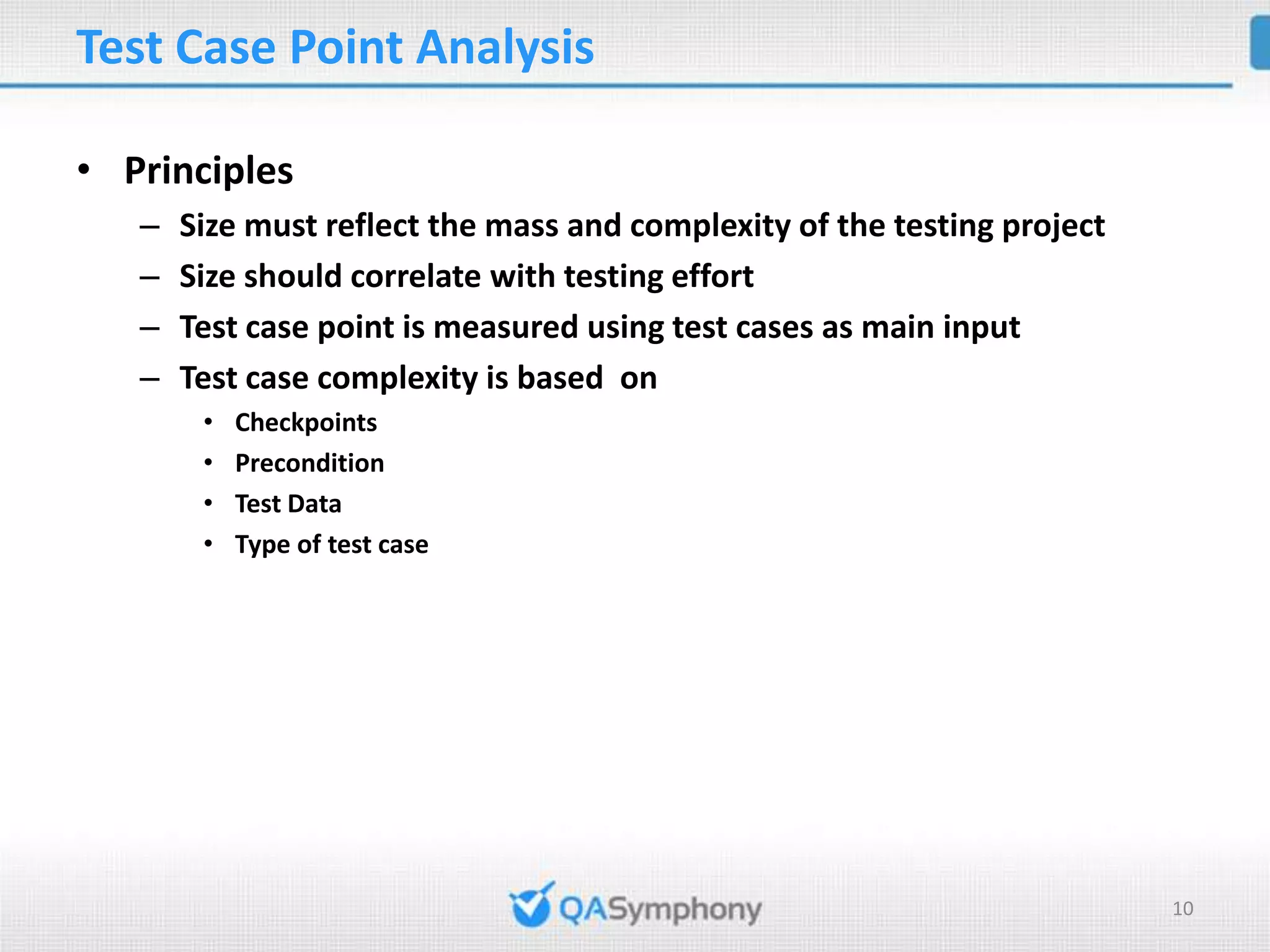 Test Case Point Analysis PPT