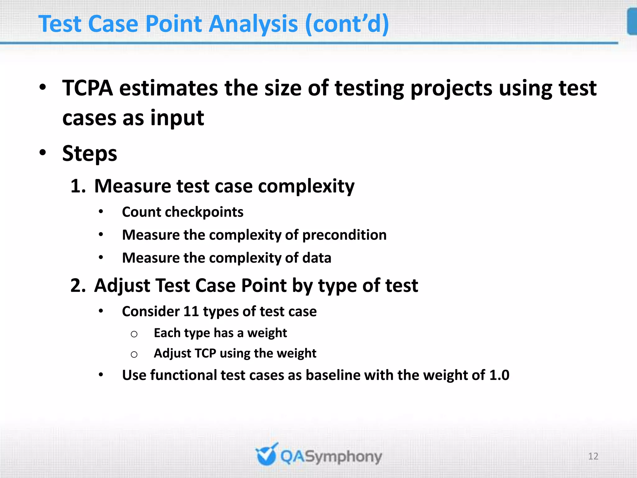 Test Case Point Analysis PPT