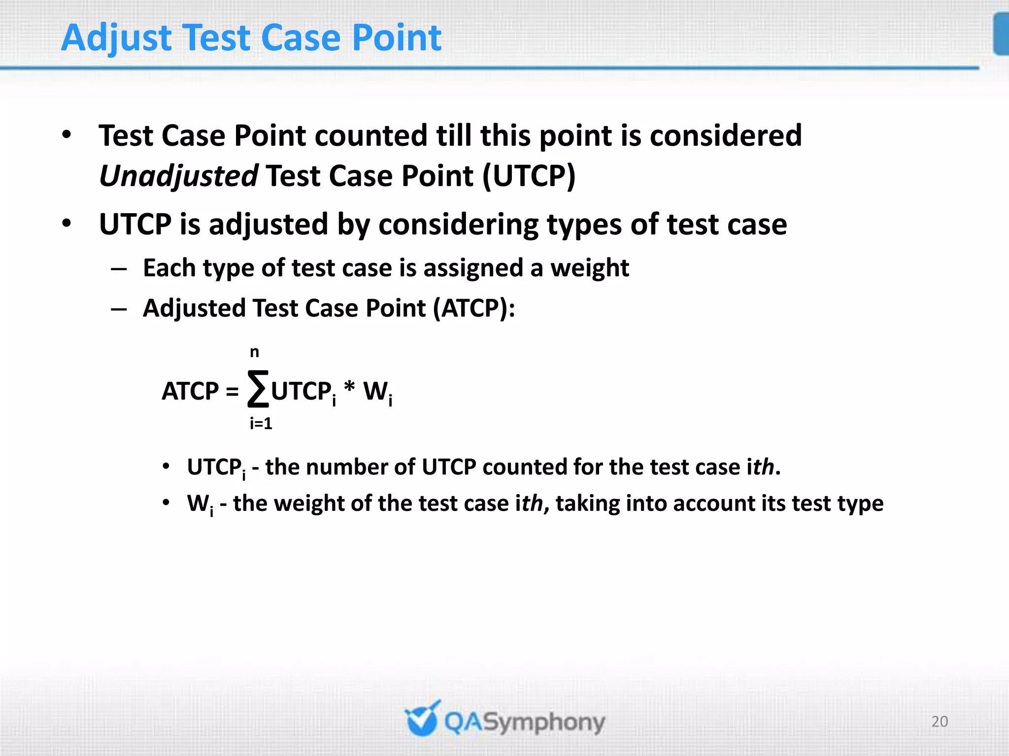 Test Case Point Analysis PPT