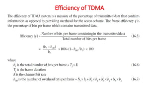 Efficiency of TDMA
 