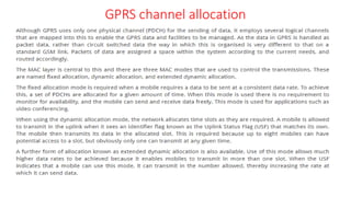GPRS channel allocation
 