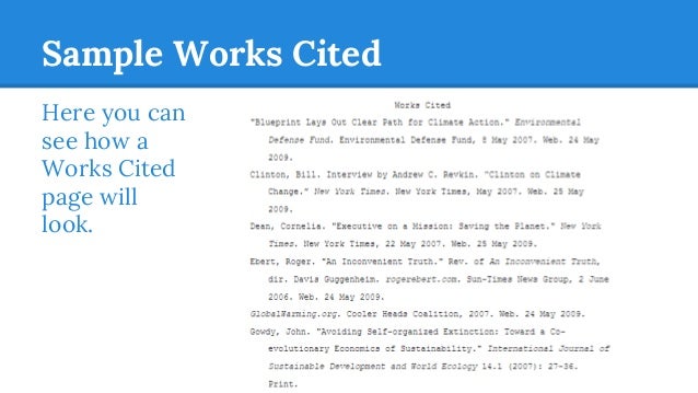 mla citation style how to organize works cited mla