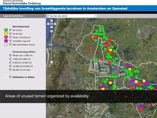 Areas of unused terrain organized by availability