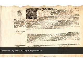 Contracts, regulation and legal requirements