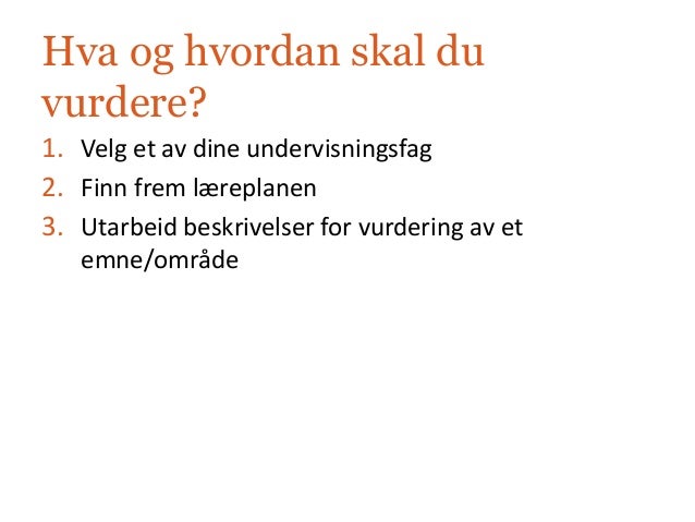 Vurdering Og Egenvurdering