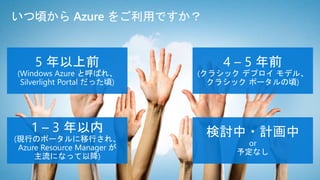 いつ頃から Azure をご利用ですか？
 