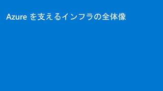 Azure を支えるインフラの全体像
 