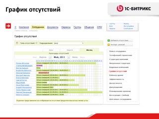 График отсутствий
 