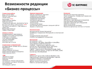 Возможности редакции
«Бизнес-процессы»
 