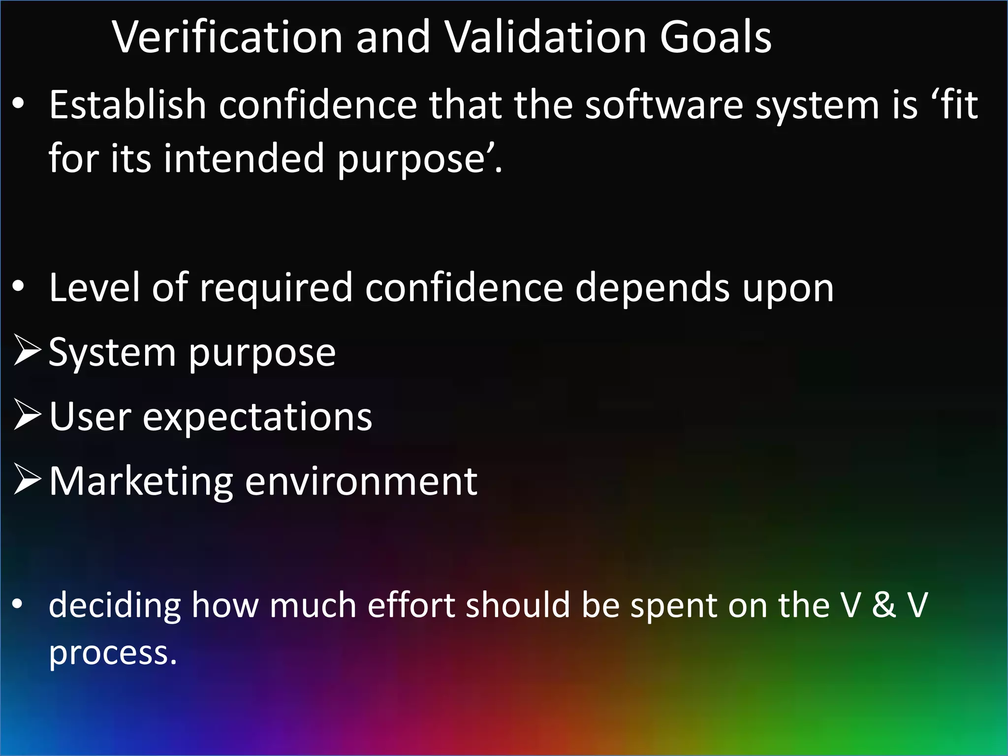 verification and validation | PPT