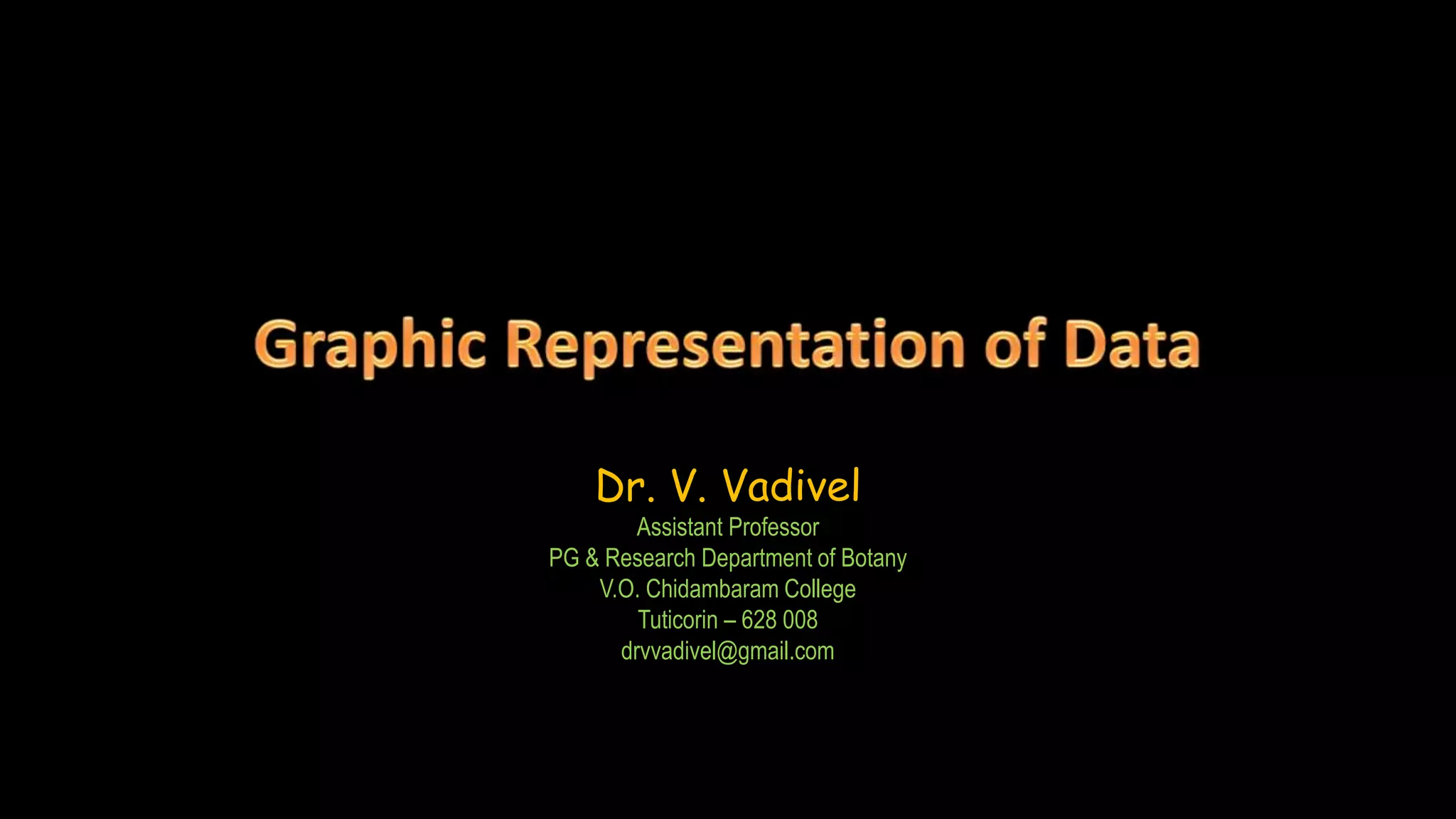 Dr. V. Vadivel
Assistant Professor
PG & Research Department of Botany
V.O. Chidambaram College
Tuticorin – 628 008
drvvadivel@gmail.com
 