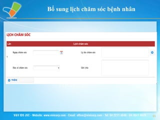 Bổ sung lịch chăm sóc bệnh nhân 
