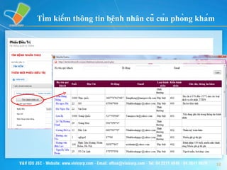 T ìm kiếm thông tin bệnh nhân cũ của phòng khám 