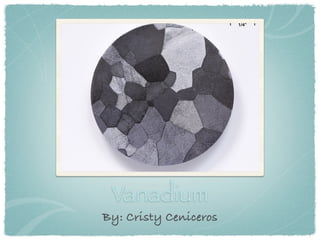 Vanadium
By: Cristy Ceniceros
 