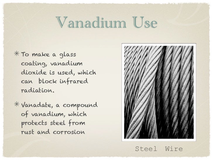 V vanadium