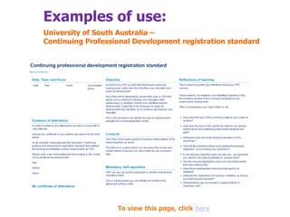 Eportfolios for Continuous Professional Development (CPD) - 270613 | PPTX