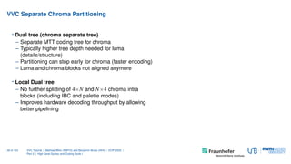 Chroma Splitting VVC tutorial at VCIP 2020 together with Benjamin Bross | PDF