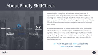 Findly SkillCheck Overview | PDF