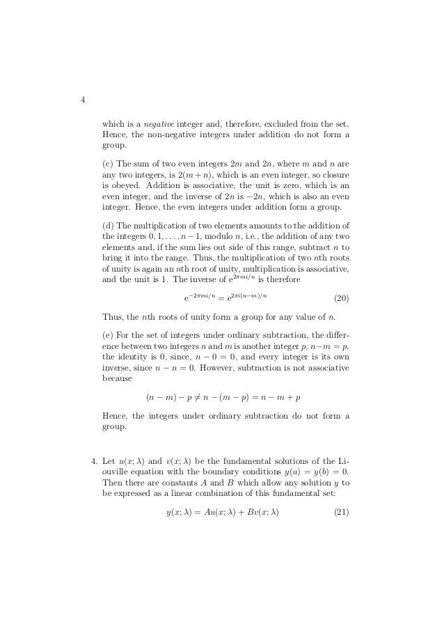 Group Theory Solutions 104