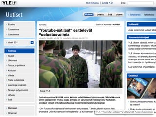  	
  YLE,	
  “Youtube-­‐sotilaat”	
  esittelevät	
  Puolustusvoimia
 