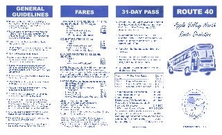 route 40 bus schedule