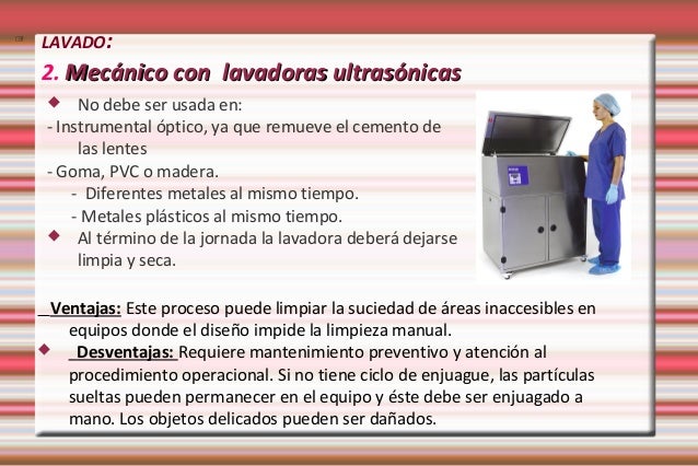 El lavado del Instrumental Quirúrgico