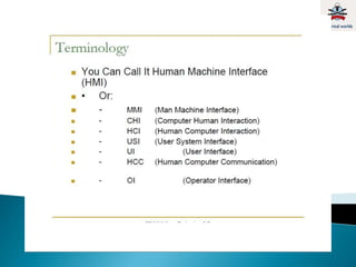HMI HUMAN MACHINE INTERFACE | PPTX