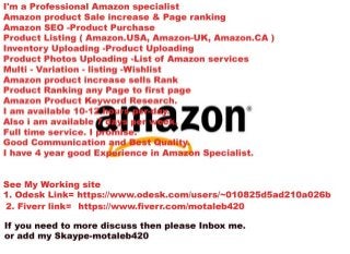 Amazon product Ranking & Amazon SEO