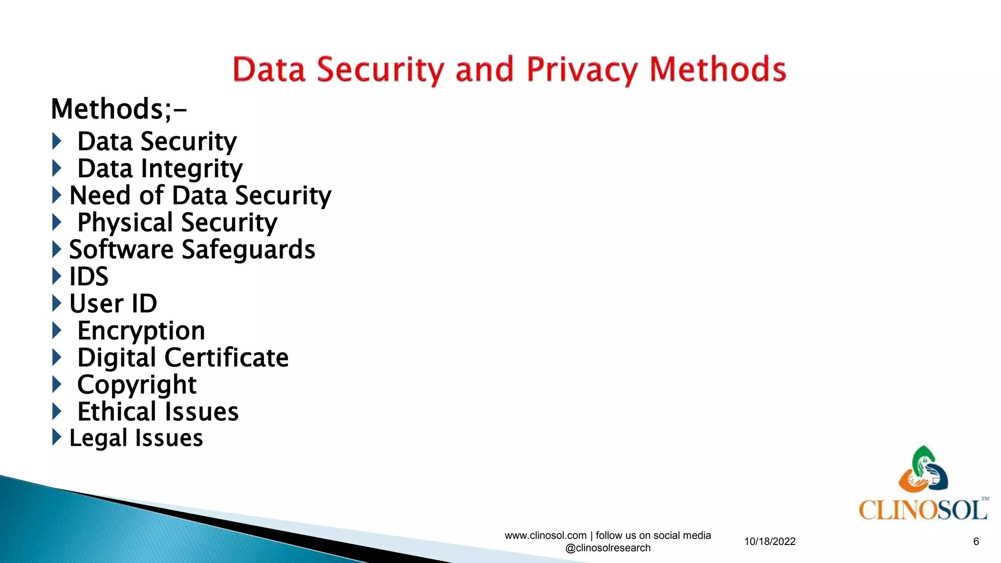 Data Privacy and Security in Clinical Data Management | PPTX