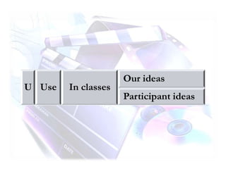 U Use In classes
Our ideas
Participant ideas
 