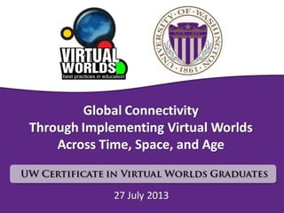Global Connectivity Through Implementing Virtual Worlds Across Time, Space, and Age